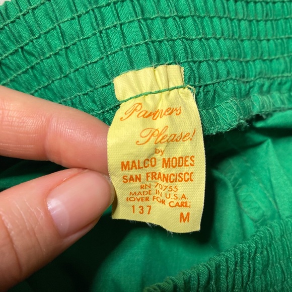 Vintage 70s Bright Green Western Circle Skirt - Picture 7 of 8